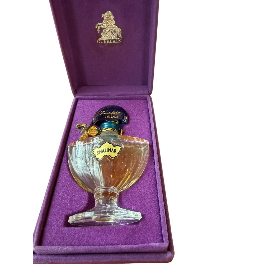 Vintage 30s Guerlain Shalimar Extrait de Parfum Bottle with Original Velvet Box